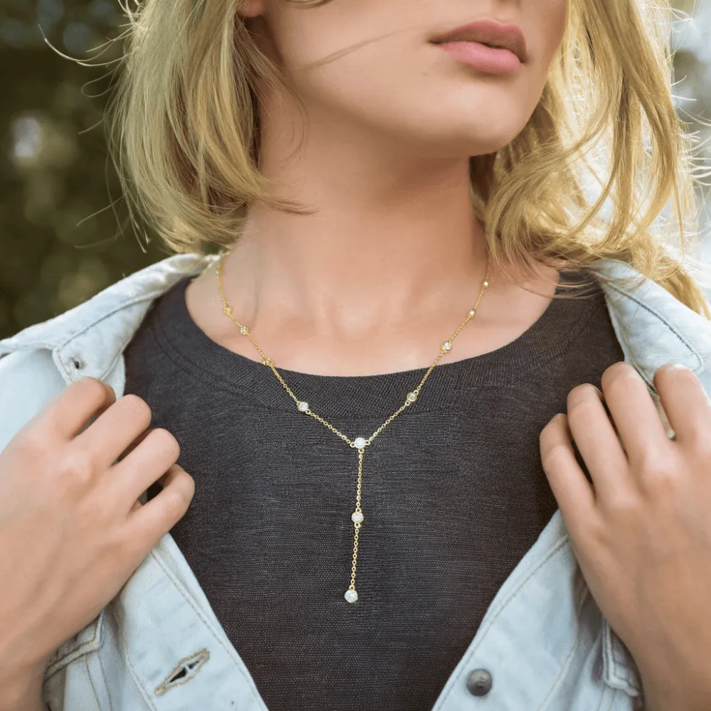 Grace Premium Moissanite Lariat Necklace sold by Jescojes product image thumbnail 2