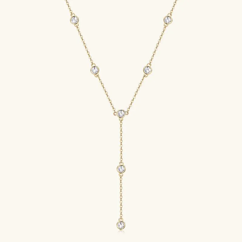 Grace Premium Moissanite Lariat Necklace sold by Jescojes