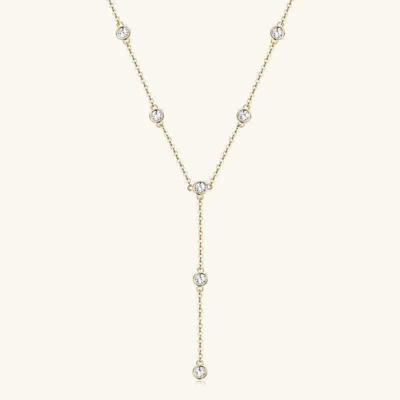 Grace Premium Moissanite Lariat Necklace sold by Jescojes