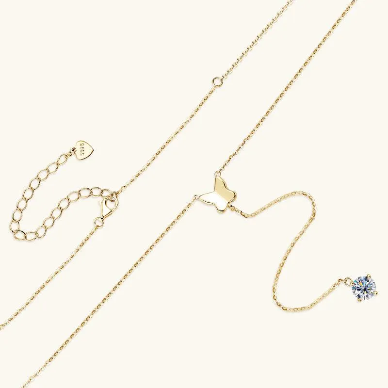 Elegant Bow Premium Moissanite Lariat Necklace sold by Jescojes product image thumbnail 4