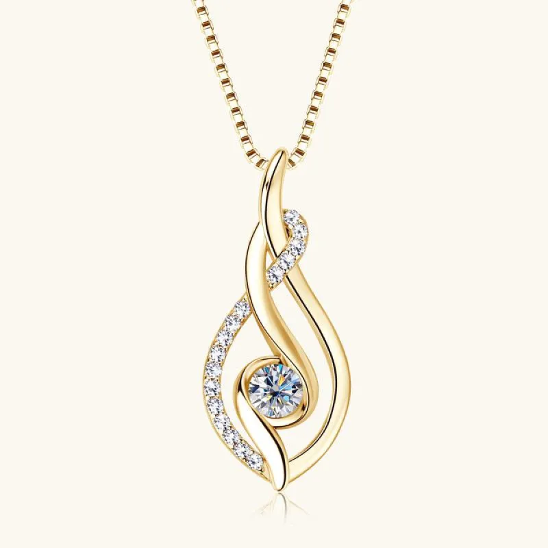 Twinkle Premium Moissanite Pendant Necklace sold by Jescojes