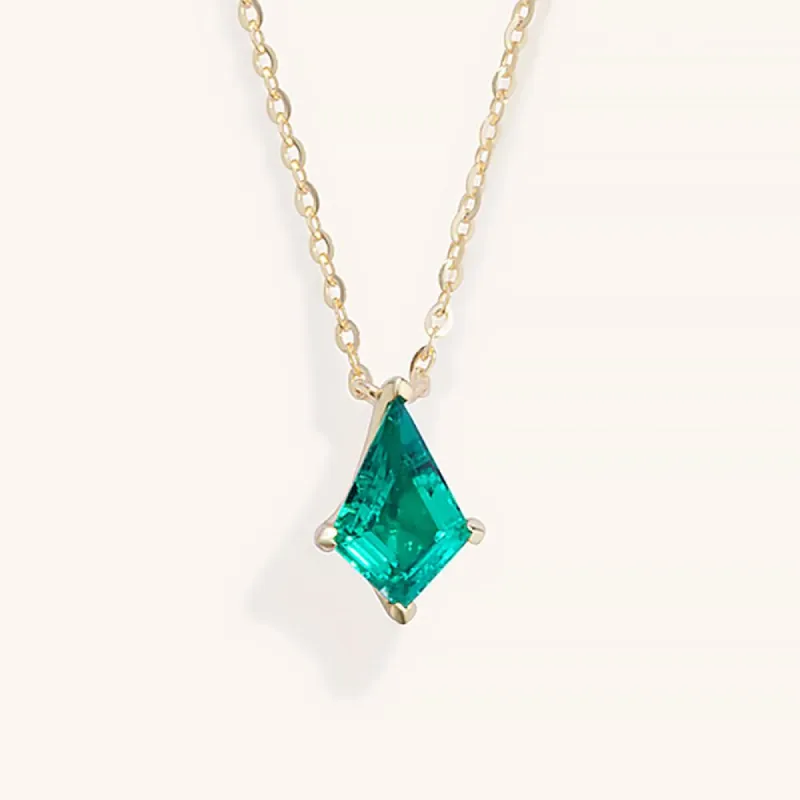 Dainty Kite Cut Premium Gemstone Necklace sold by Jescojes
