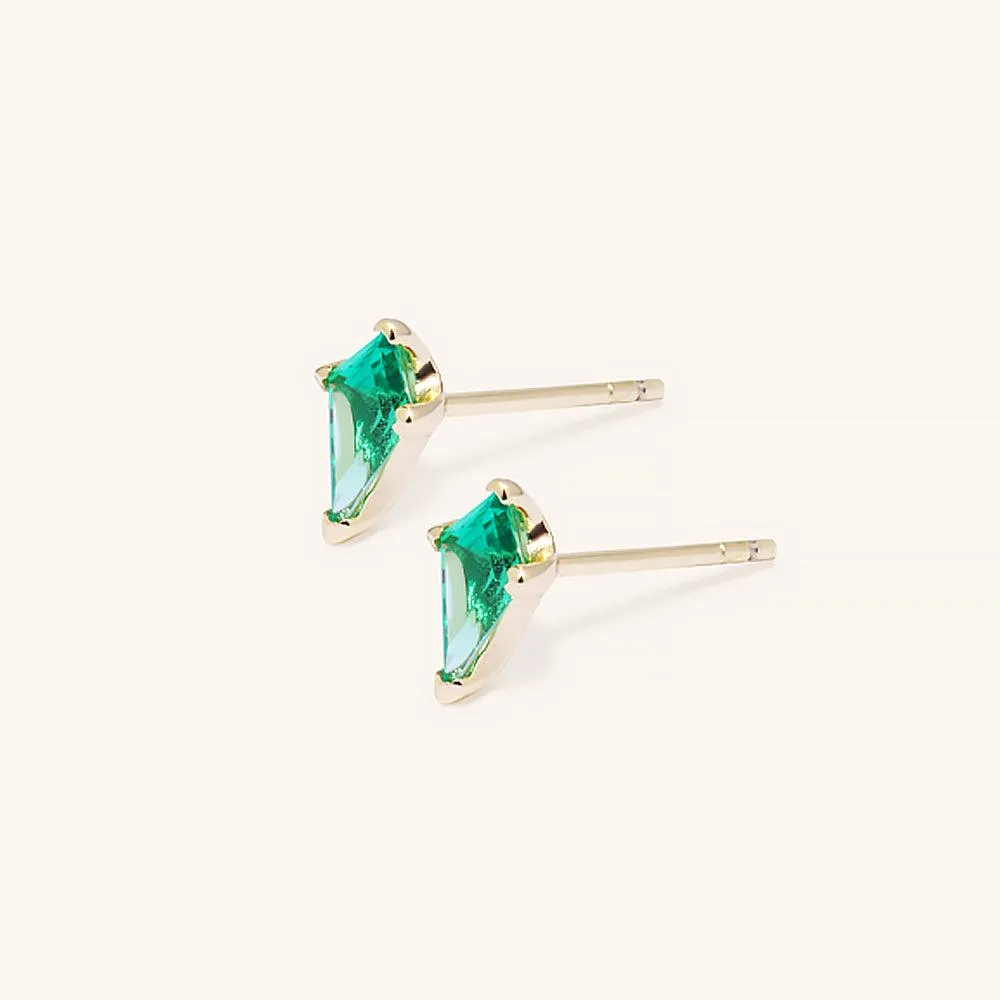 Dainty Kite Cut Premium Gemstone Stud Earrings sold by Jescojes product image thumbnail 4