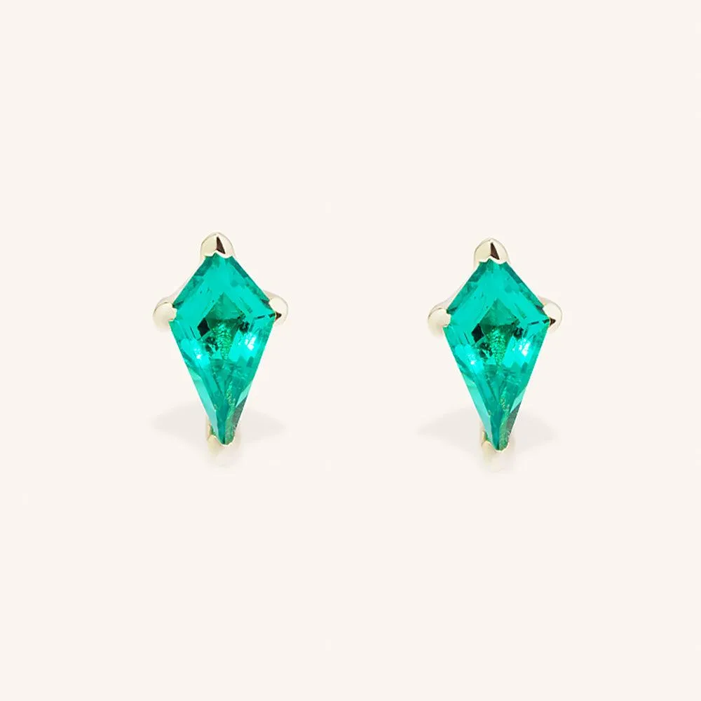 Dainty Kite Cut Premium Gemstone Stud Earrings sold by Jescojes product image thumbnail 3