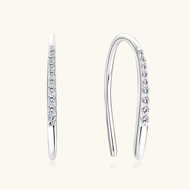 Premium Moissanite Pavé Threader Earrings sold by Jescojes product image thumbnail 5