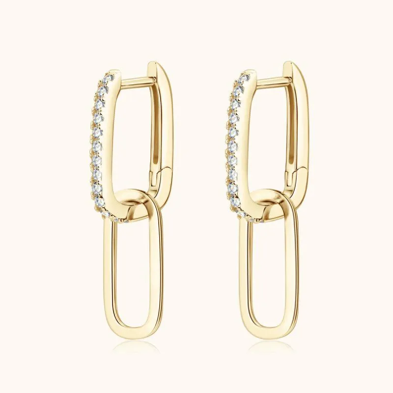 Premium Moissanite Pavé Drop Earrings sold by Jescojes