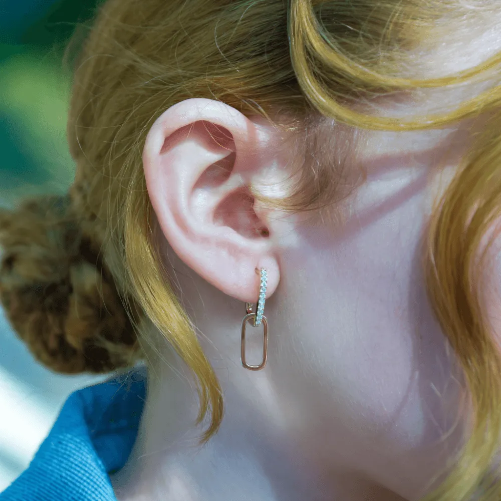 Premium Moissanite Pavé Drop Earrings sold by Jescojes product image thumbnail 2