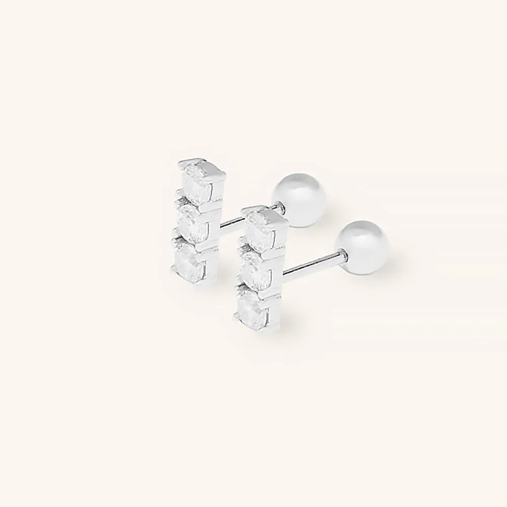 Classic Bar Moissanite Stud Earrings sold by Jescojes
