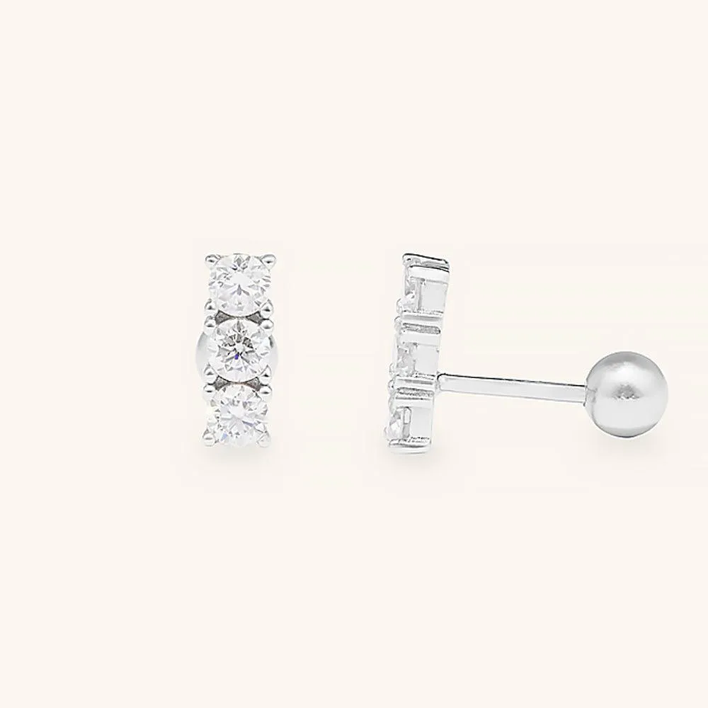 Classic Bar Moissanite Stud Earrings sold by Jescojes product image thumbnail 2