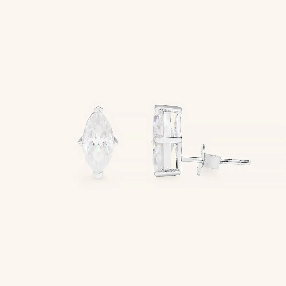 Classic Marquise Premium Moissanite Stud Earrings sold by Jescojes product image thumbnail 2
