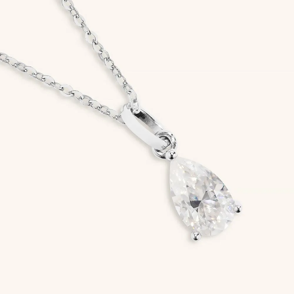 Pure Water Drop Premium Moissanite Necklace sold by Jescojes product image thumbnail 2