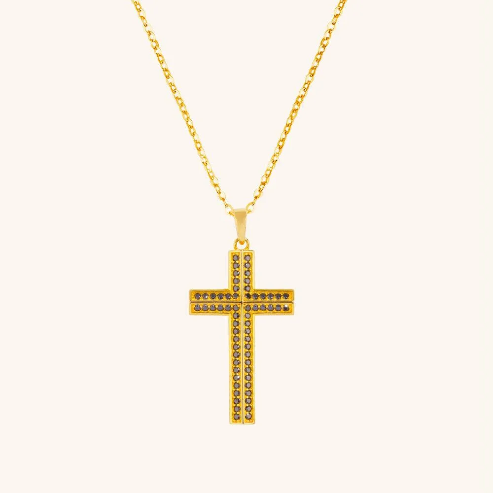 Golden Cross Pendant Necklace sold by Jescojes