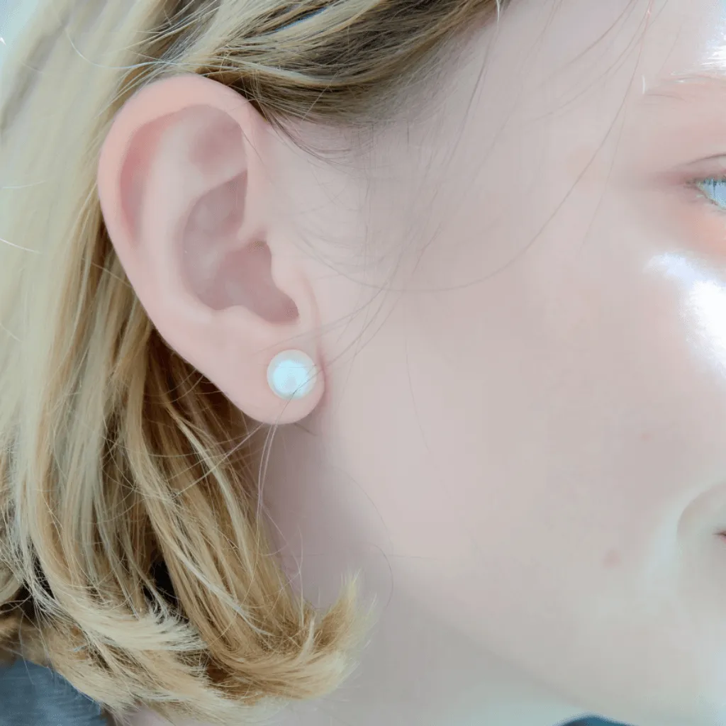 Freshwater Pearl Stud Earrings 8mm sold by Jescojes product image thumbnail 2