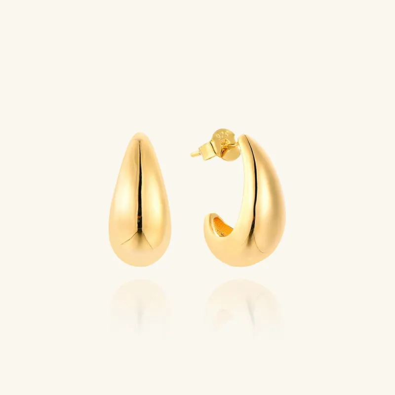 Golden Dôme Hoop Earrings sold by Jescojes