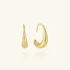 Golden Waterdrop Hoop Earrings sold by Jescojes