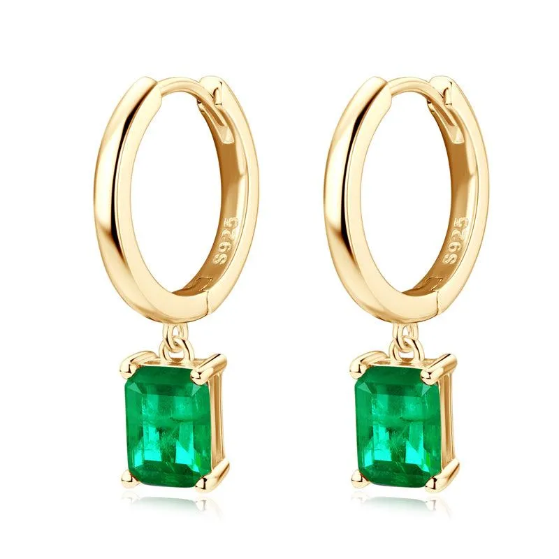 Classic Square Emerald Drop Earrings sold by Jescojes product image thumbnail 5