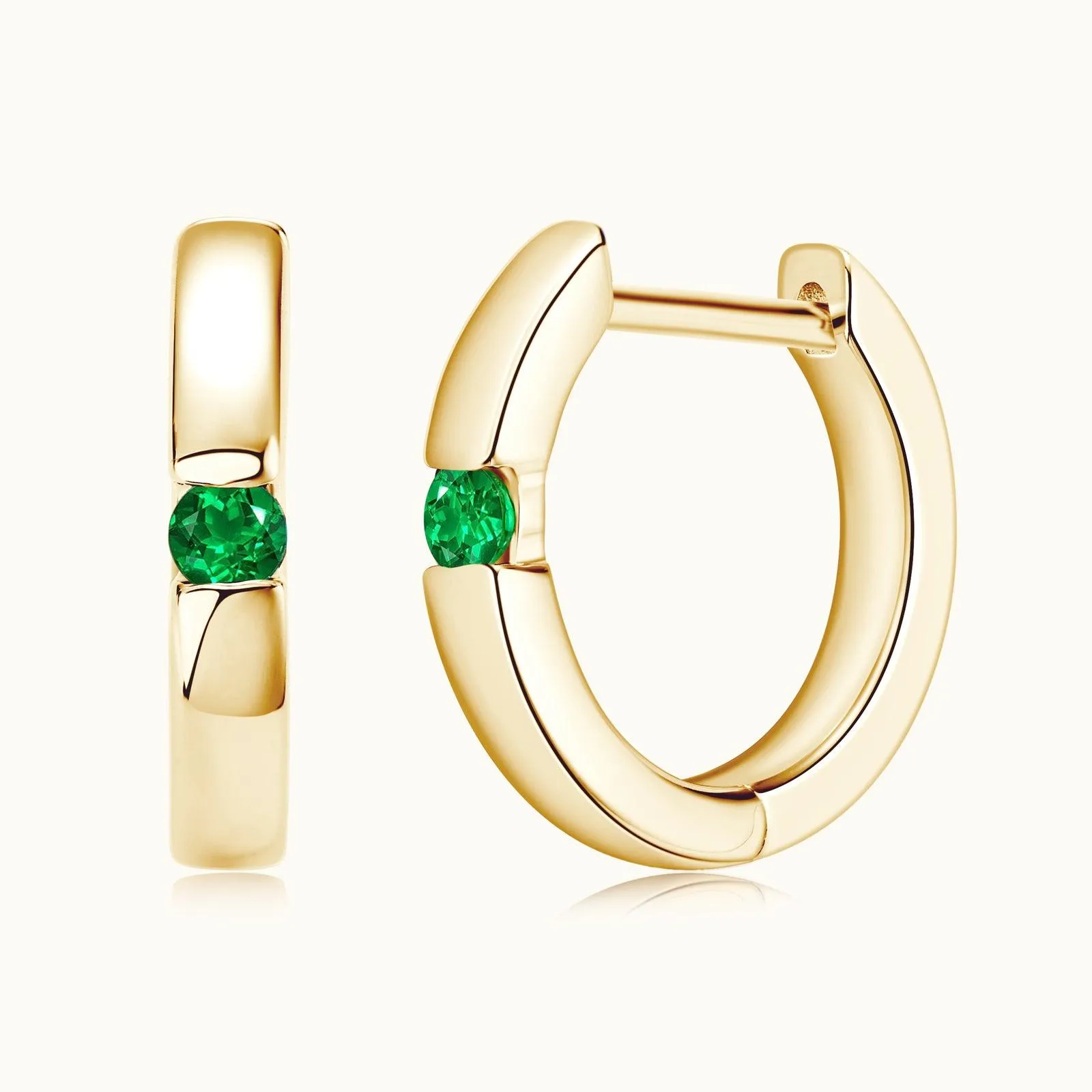Chic Emerald Hoop Earrings sold by Jescojes product image thumbnail 4
