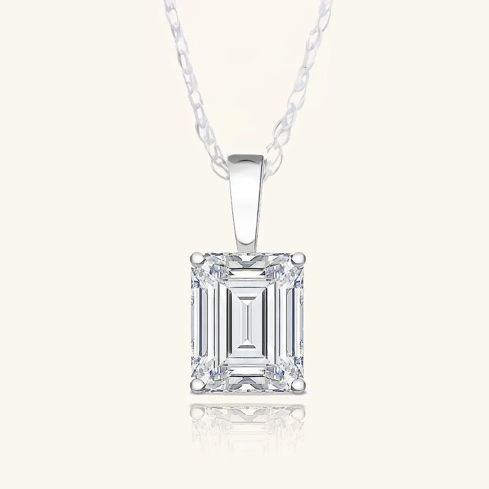 Charm Emerald Premium Moissanite Pendant Necklace sold by Jescojes