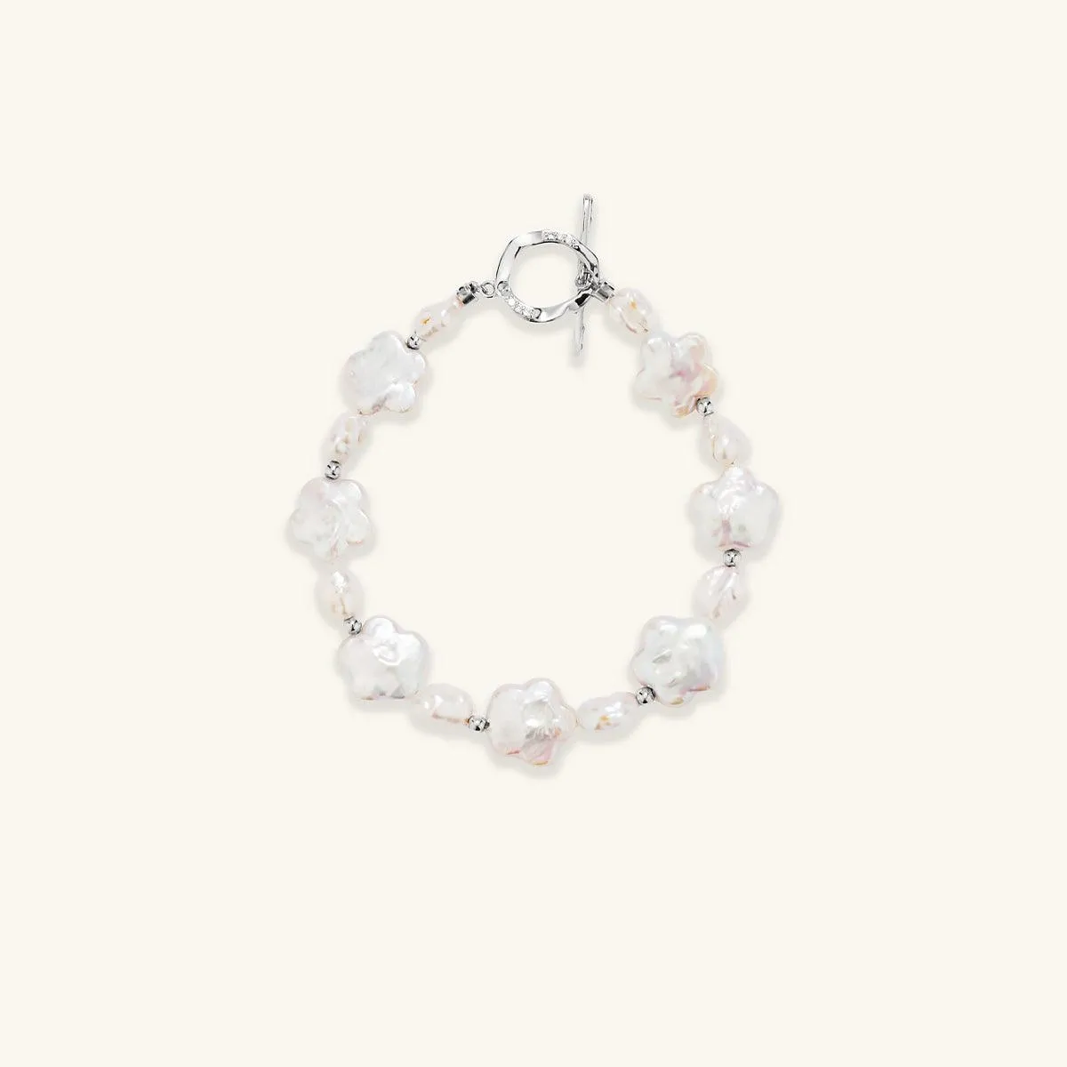 Plum Blossom Baroque Pearl Bracelet sold by Jescojes