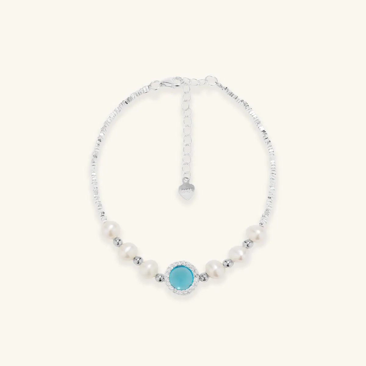 Aquamarine Pearl Bracelet sold by Jescojes