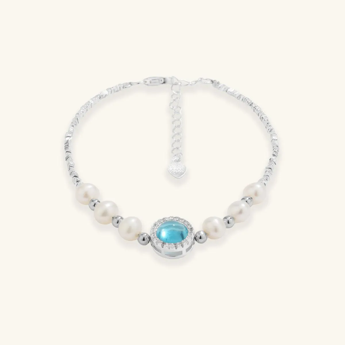 Aquamarine Pearl Bracelet sold by Jescojes product image thumbnail 2