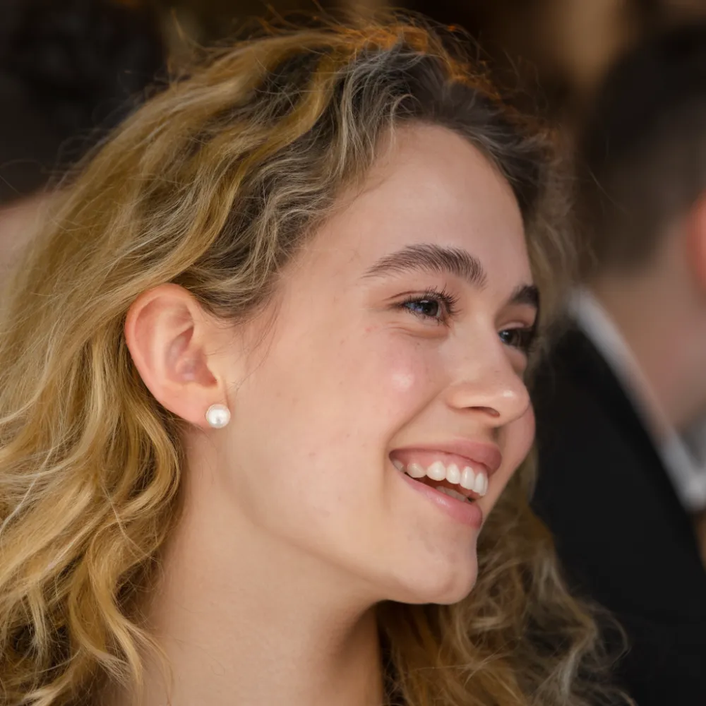 Charismatic AAAA Freshwater Pearl Stud Earrings 9.5-10mm sold by Jescojes product image thumbnail 4