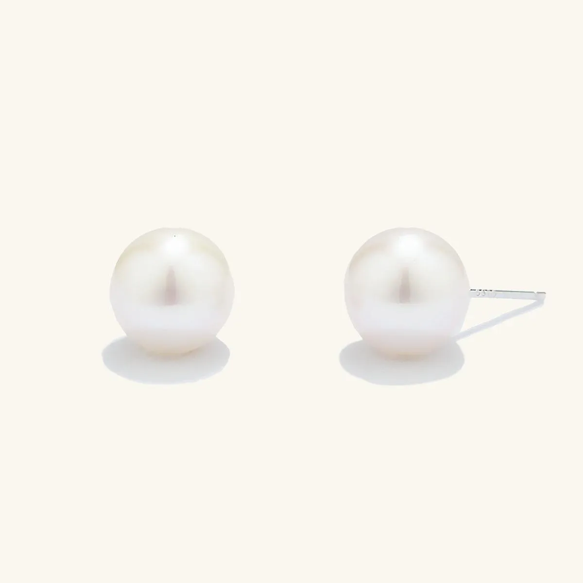 Charismatic AAAA Freshwater Pearl Stud Earrings 9.5-10mm sold by Jescojes