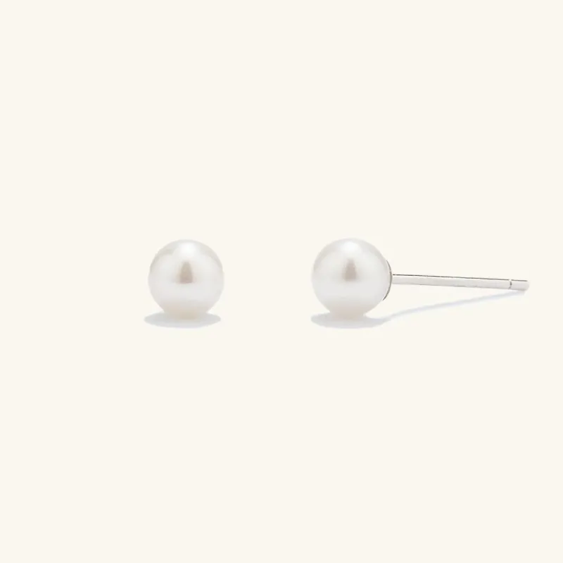 Charismatic AAAA Freshwater Pearl Stud Earrings 4.5-5mm sold by Jescojes