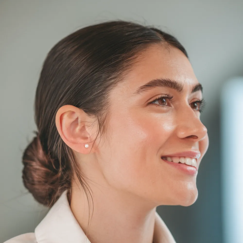 Charismatic Freshwater Pearl Stud Earrings 4.5-5mm sold by Jescojes product image thumbnail 3