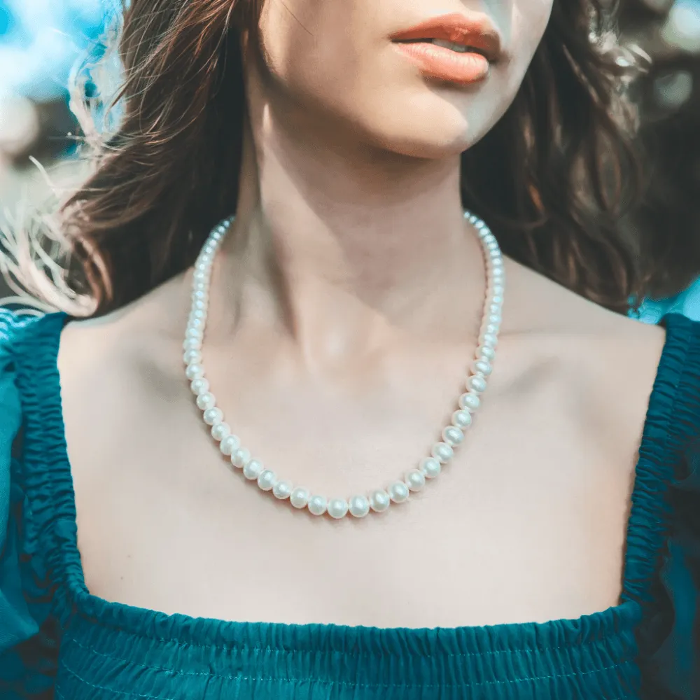 Charming Freshwater Pearl Strand Necklace 6-6.5mm 18" sold by Jescojes product image thumbnail 2