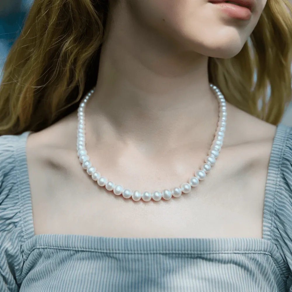 Charming Freshwater Pearl Strand Necklace 6-6.5mm 16" sold by Jescojes product image thumbnail 2