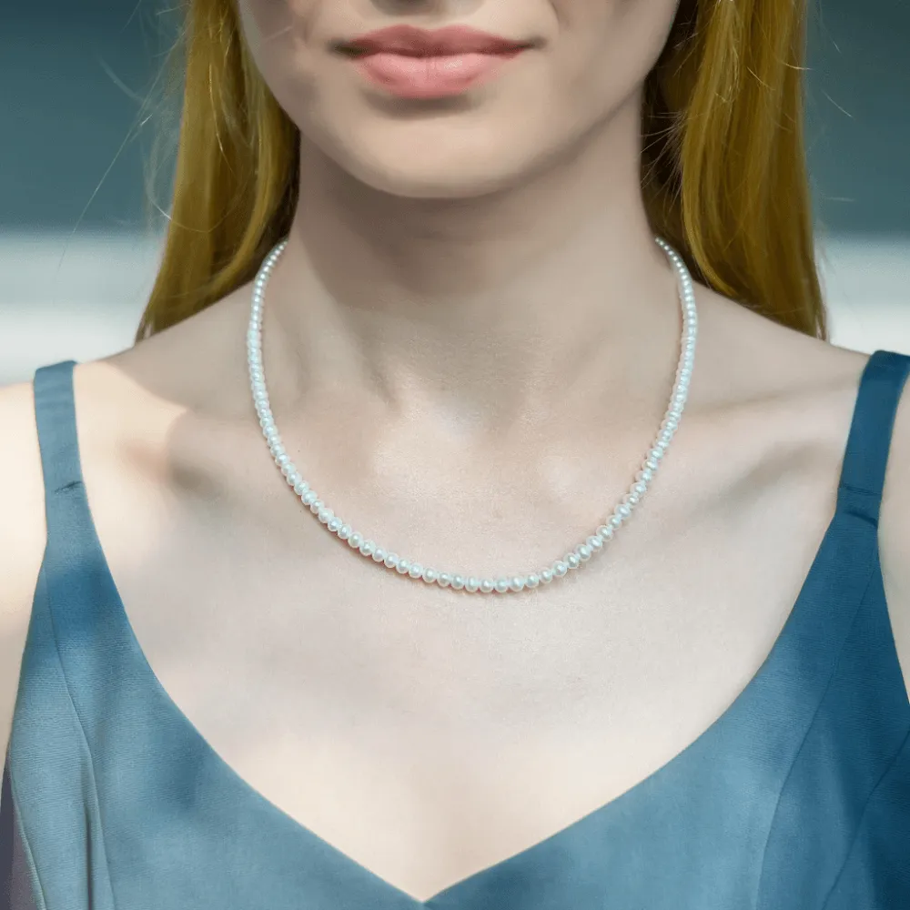 Charming Freshwater Pearl Strand Necklace 3-3.5mm 16"-18" sold by Jescojes product image thumbnail 2