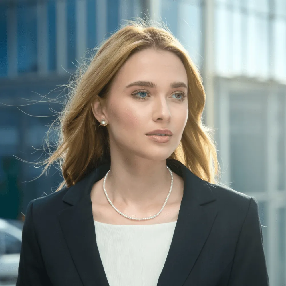 Charming Freshwater Pearl Strand Necklace 3-3.5mm 16"-18" sold by Jescojes product image thumbnail 3