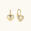 Golden Heart Mini Drop Earrings sold by Jescojes
