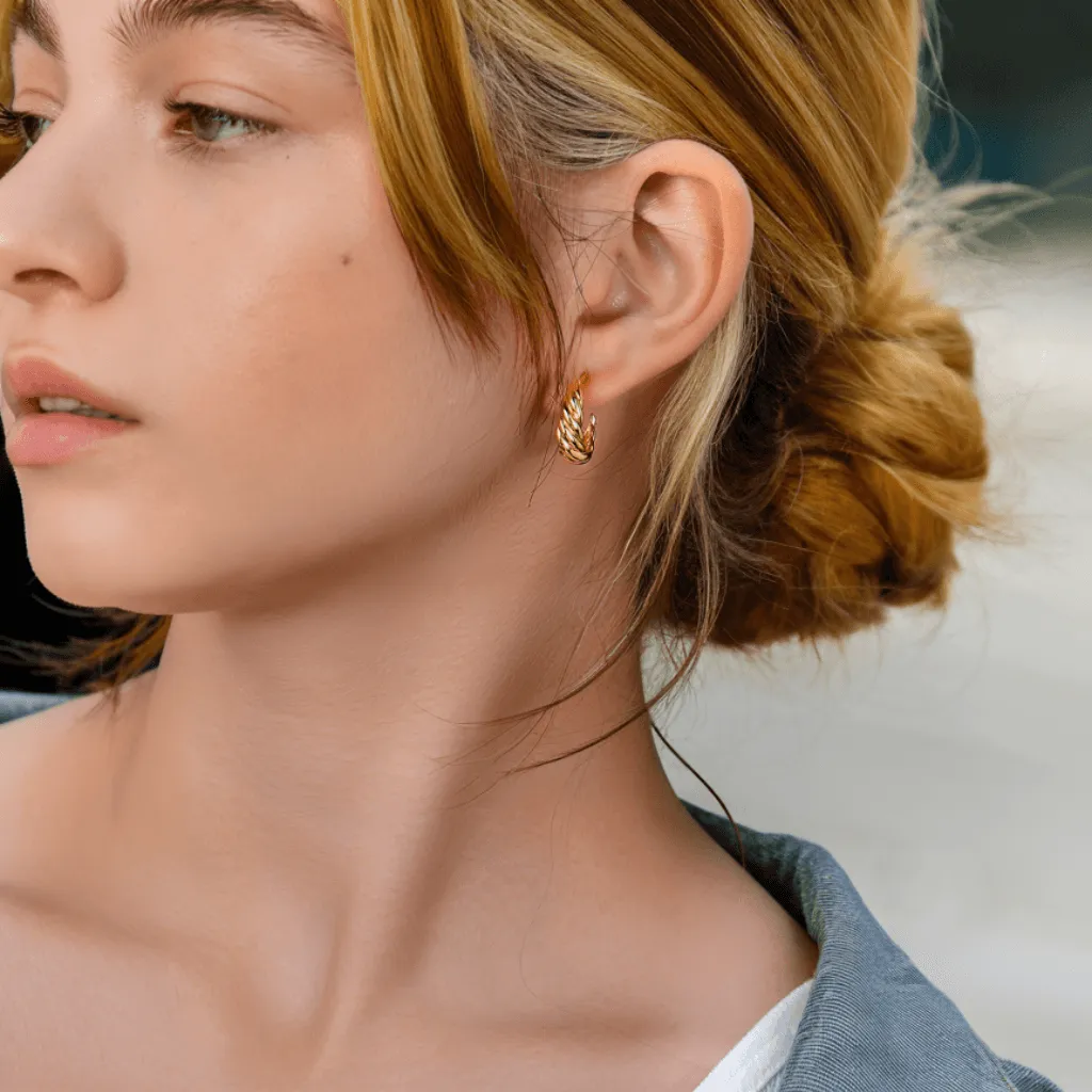 Golden Major Arc Stud Earrings sold by Jescojes product image thumbnail 2