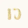 Golden Major Arc Stud Earrings sold by Jescojes