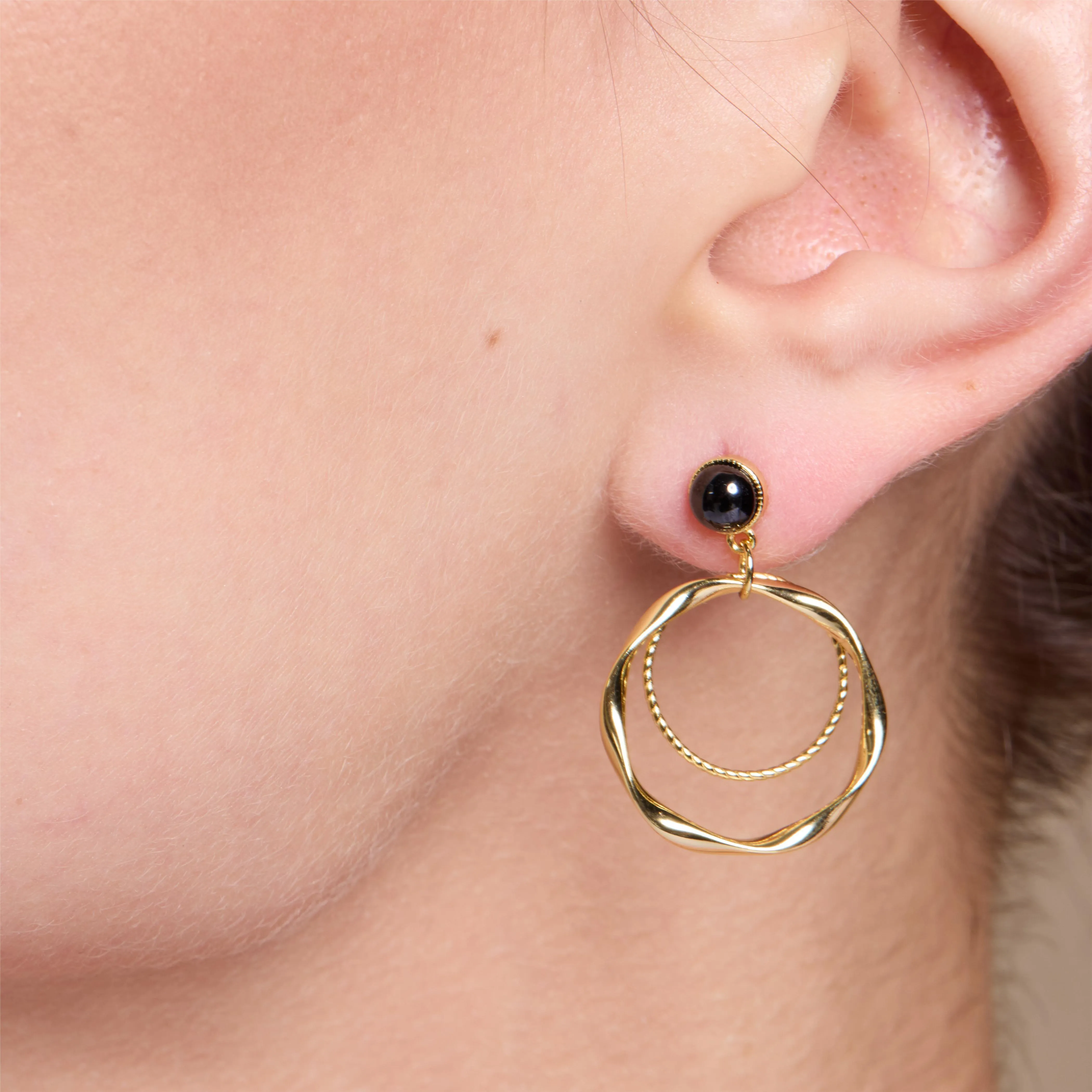 Classic Hoop Drop Earrings sold by Jescojes product image thumbnail 3