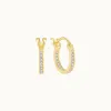 Sparkling Golden Mini Hoop Earrings sold by Jescojes