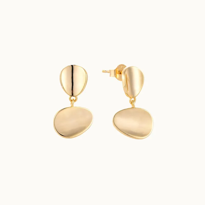 Golden Bean Drop Earrings sold by Jescojes