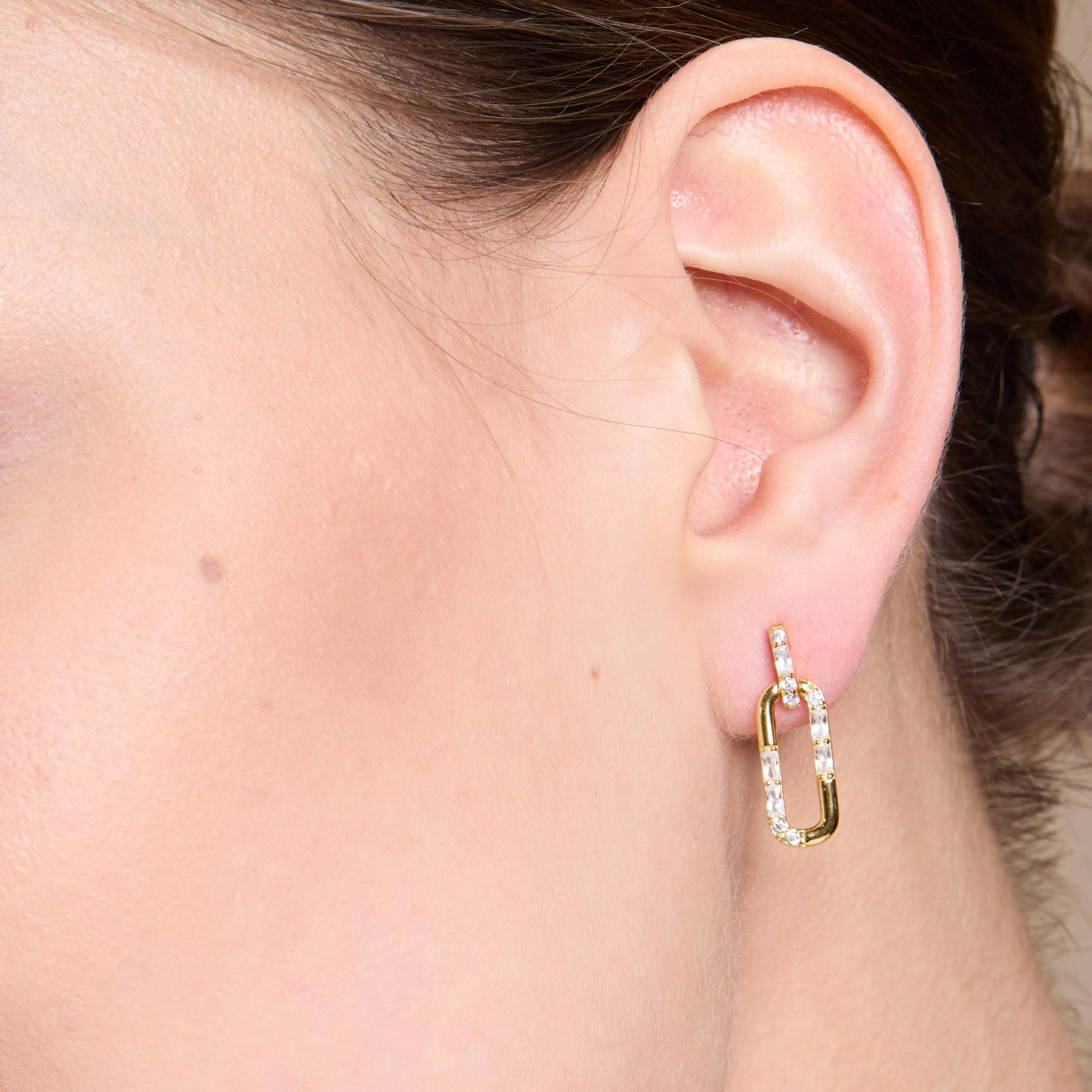 Golden Pin Drop Earrings sold by Jescojes product image thumbnail 2