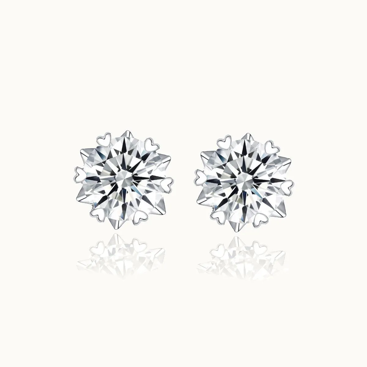 Romantic Flower Moissanite Stud Earrings sold by Jescojes