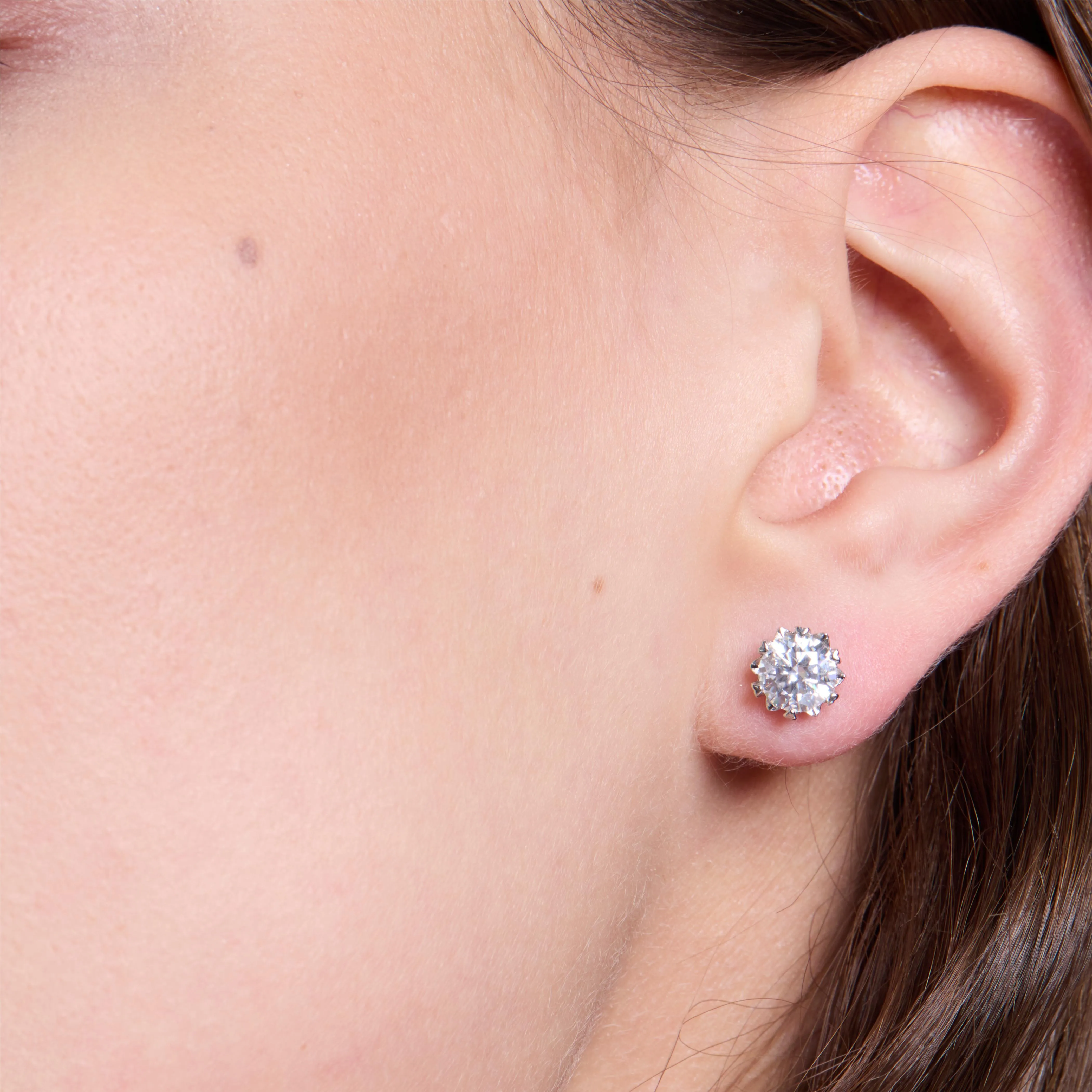 Romantic Flower Moissanite Stud Earrings sold by Jescojes product image thumbnail 3