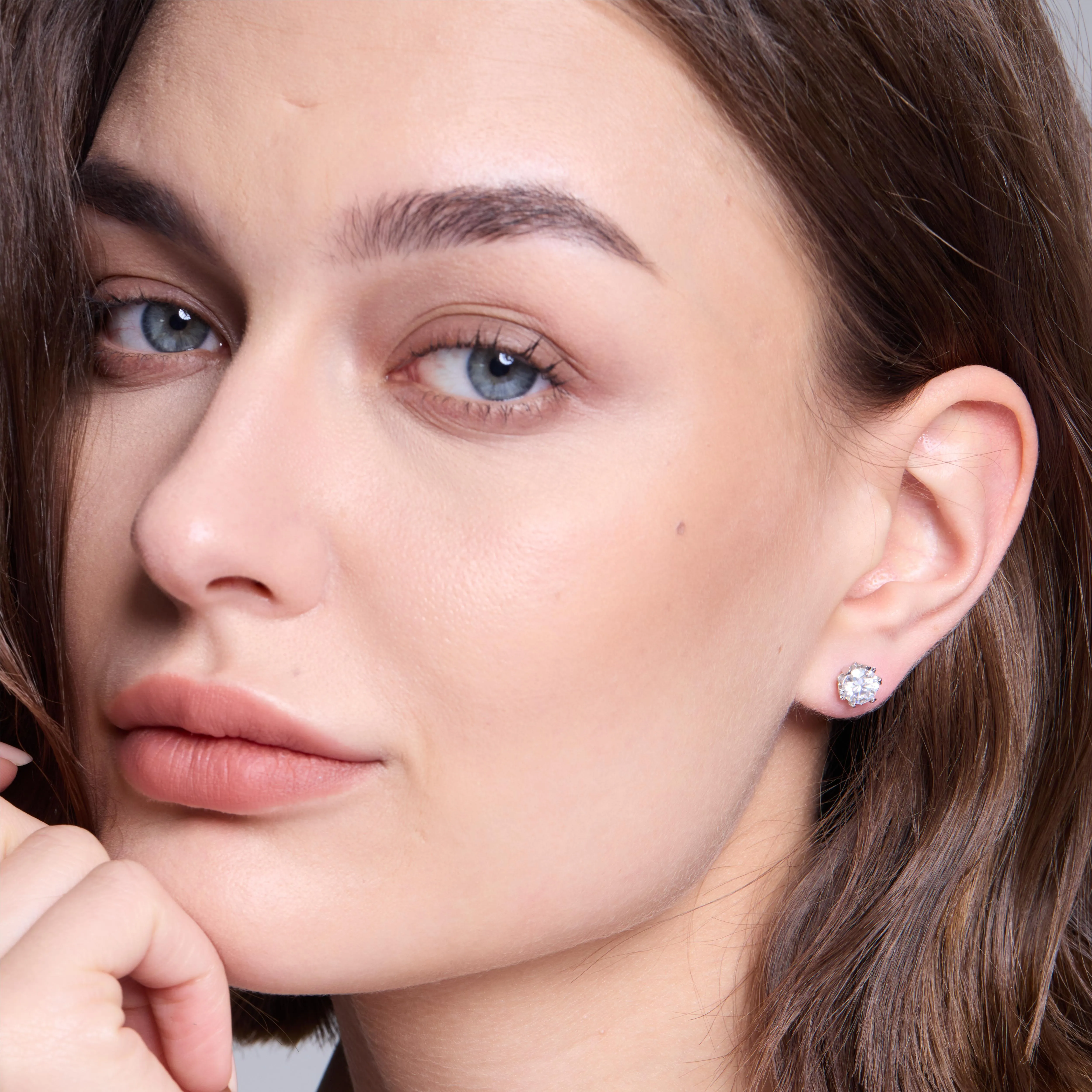 Romantic Flower Moissanite Stud Earrings sold by Jescojes product image thumbnail 2