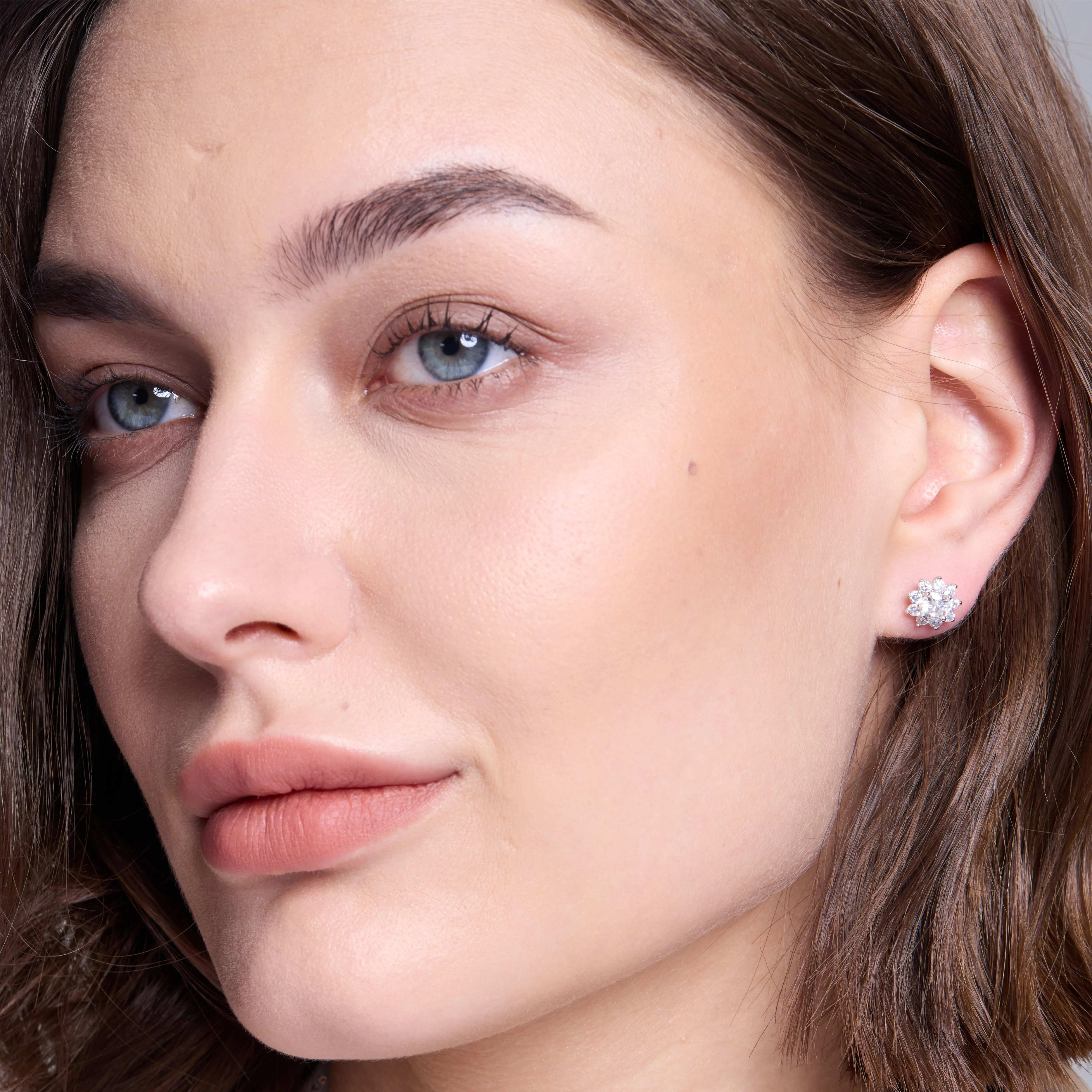 Bright Sunflower Moissanite Stud Earrings sold by Jescojes product image thumbnail 3