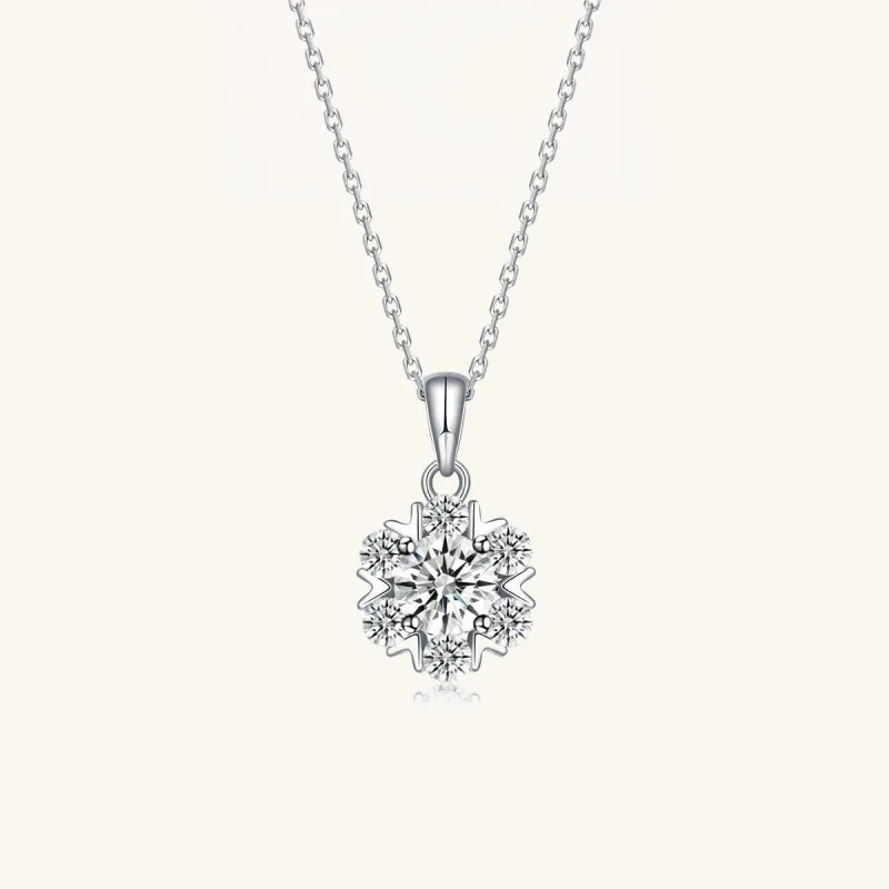 Romantic Flower Moissanite Pendant Necklace sold by Jescojes