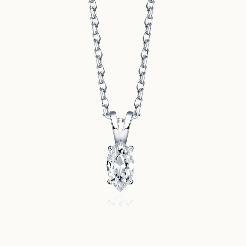 Solitaire Marquise Moissanite Pendant Necklace sold by Jescojes