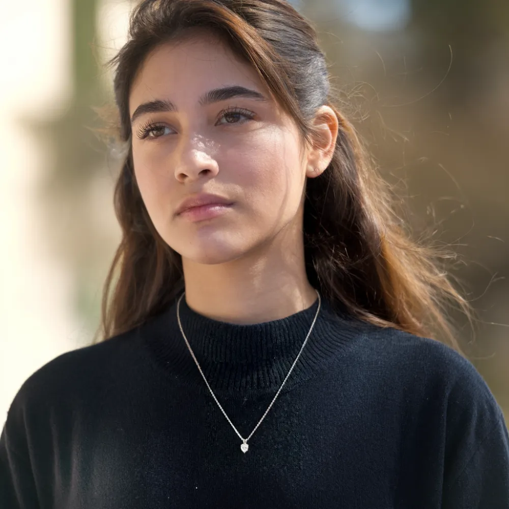 Premium Moissanite Romantic Heart Pendant Necklace sold by Jescojes product image thumbnail 5