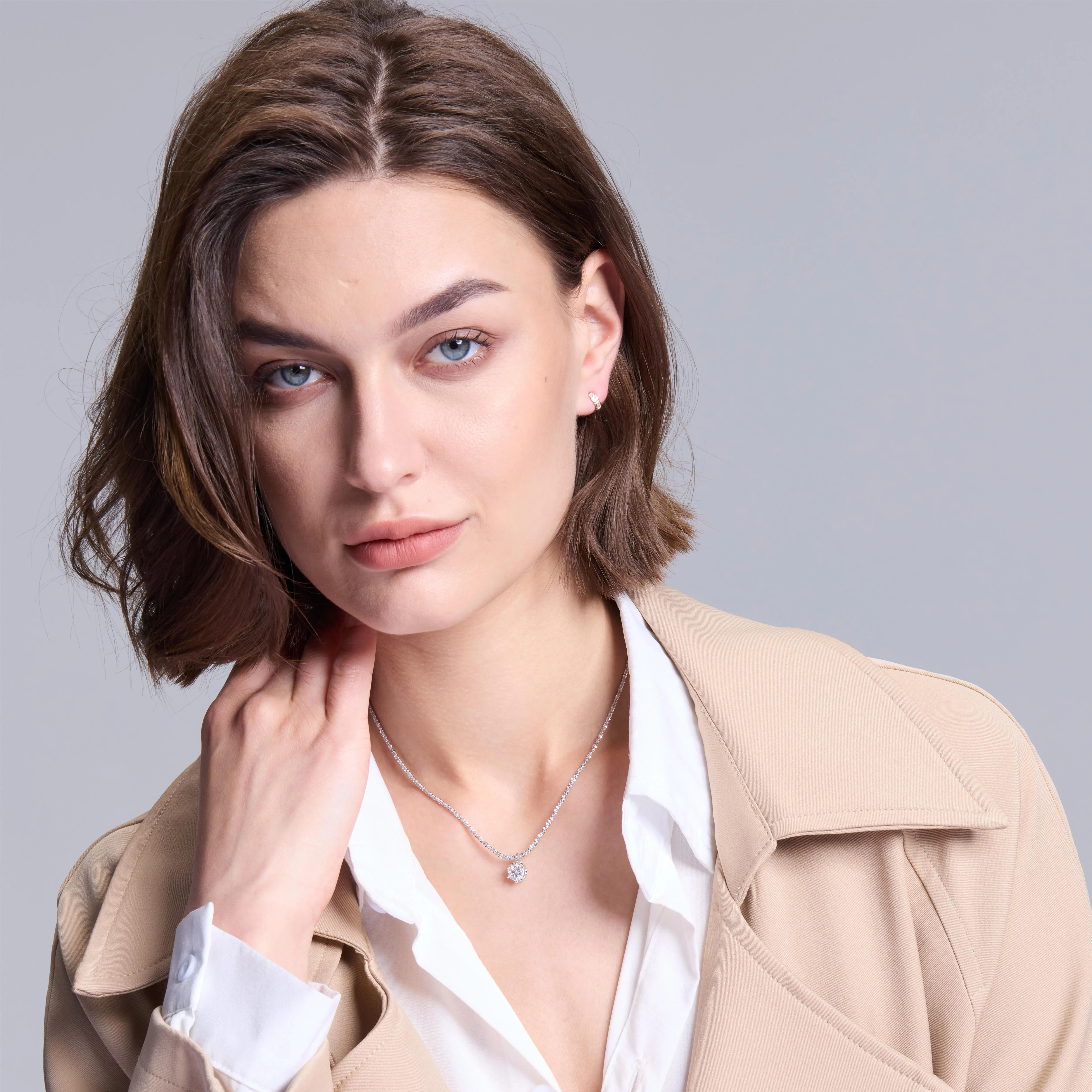 Sparkling Wave Moissanite Pendant Necklace sold by Jescojes product image thumbnail 3