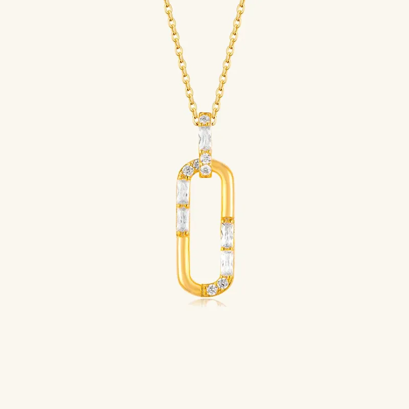 Golden Pin Pendant Necklace sold by Jescojes