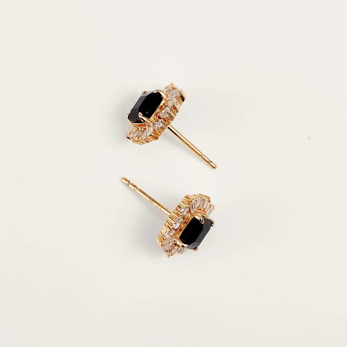 Charming Black Agate Stud Earrings sold by Jescojes product image thumbnail 4
